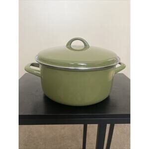 Vintage Michelangelo Cookware Pot Green Mid Century Made In Italy Sicula